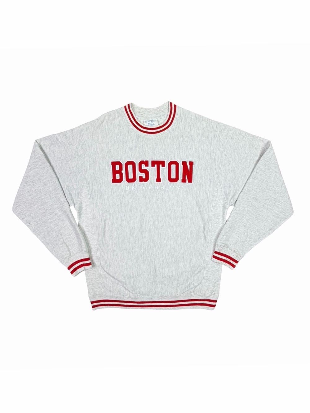 Vintage Champion Reverse Weave Boston University Crew Neck Sweatshirt - Small
